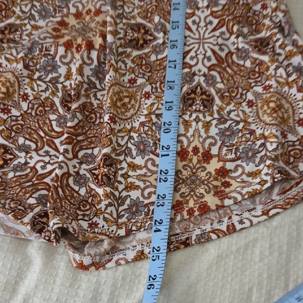 Lavish Orange And Brown Patterned Sleeveless Top - image 8